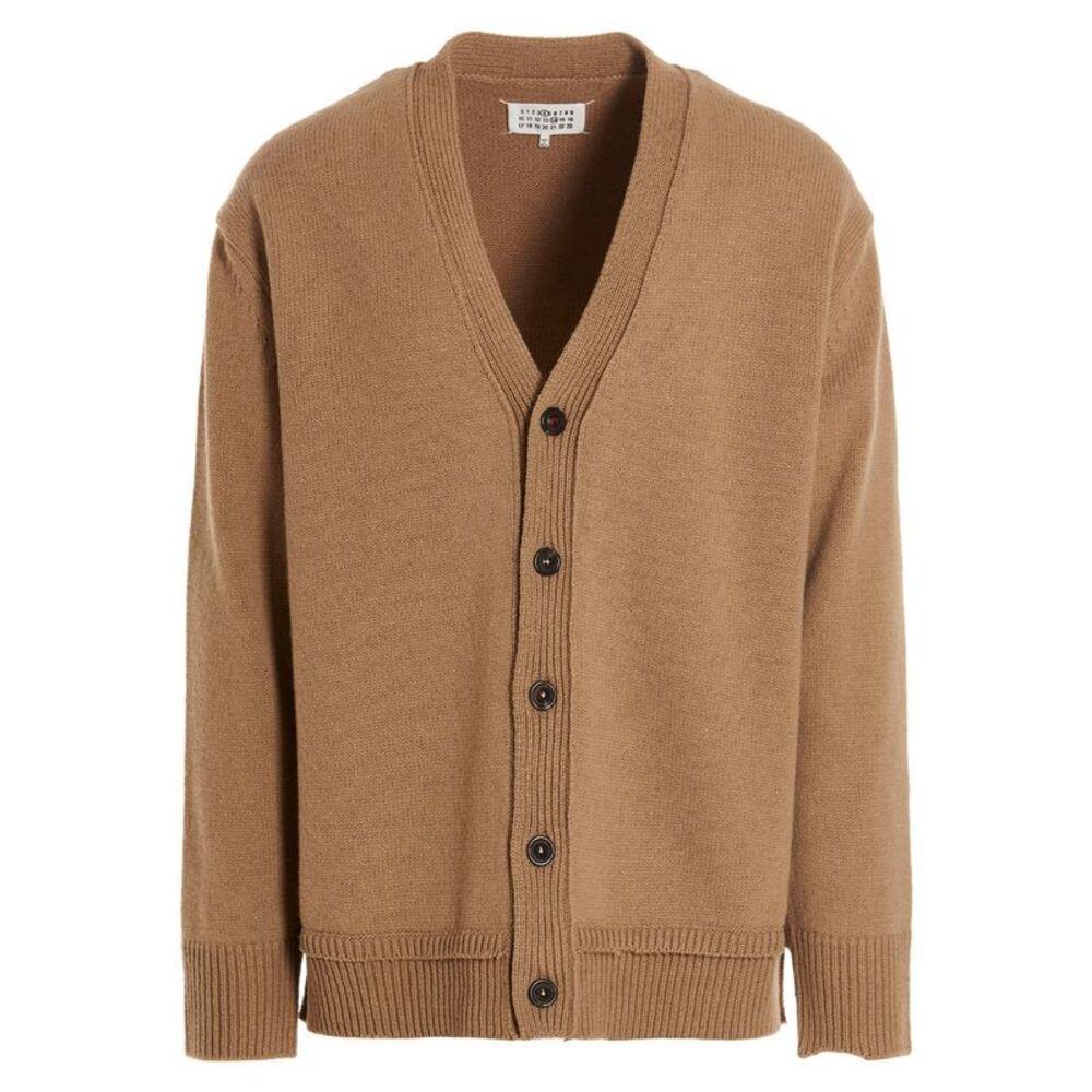 Maison Margiela Beige Wool Men's Cardigan
